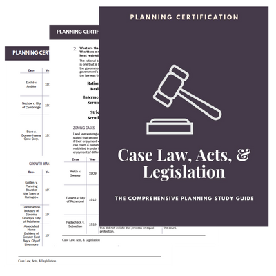 AICP Case Law, Acts & Legislation Study Guide