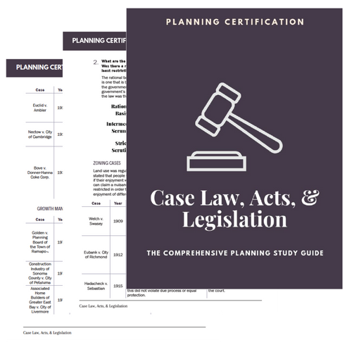 AICP Case Law, Acts & Legislation Study Guide