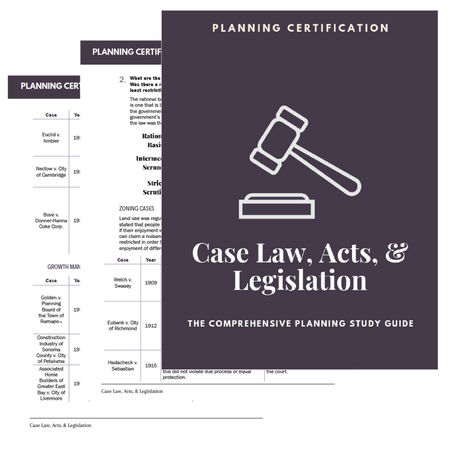 AICP Case Law, Acts & Legislation Study Guide