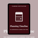 Planning Timeline AICP Study Guide